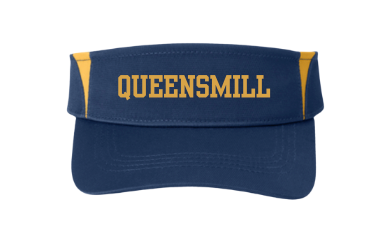 Queensmill Quackers Custom Embroidered Visor - Navy/Gold