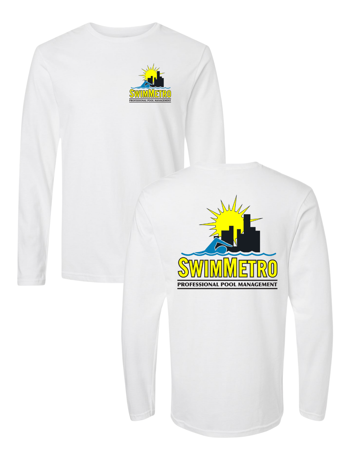 SwimMetro Uniform"Professional Pool Management" Long Sleeve T-Shirt