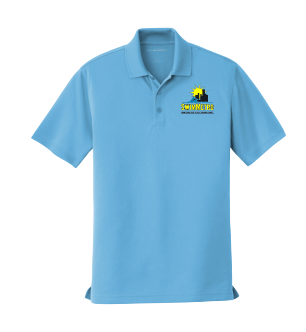 SwimMetro MENS Uniform"Professional Pool Management" Dry Zone UV Micro Mesh Polo with Embroidered Logo
