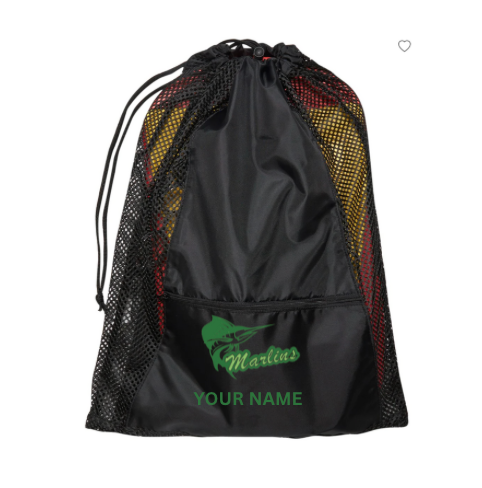 Foxcreek Marlins Embroidered Mesh Backpack- Black Foxcreek Marlins Embroidered Mesh Backpack- Black