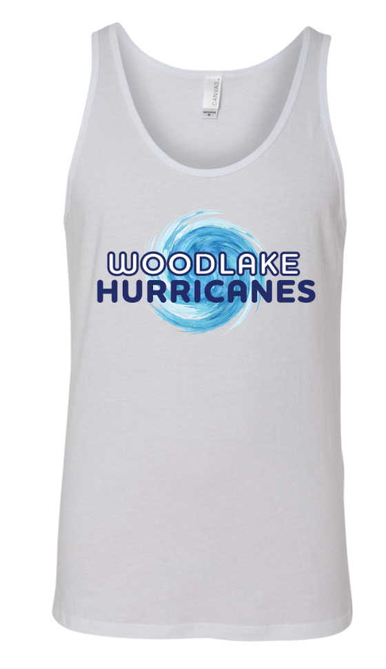 Woodlake Hurricanes Custom Unisex Jersey Tank Top - White - Youth & Adult