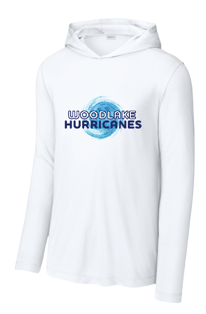 Woodlake Hurricanes Custom UV Pro Long Sleeve Hoodie Tee - Royal or White -  Adult