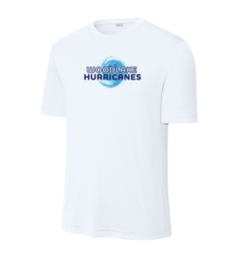Woodlake Hurricanes Custom Moisture Wick Tee - White - Mens, Ladies & Youth