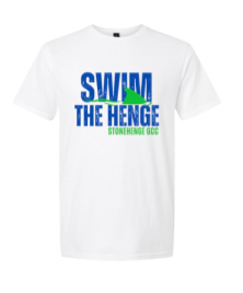 ​Stonehenge Sharks SWIM THE HENGE Team T-Shirt - White or Heather Royal - Youth & Adult Sizes