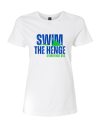 ​Stonehenge Sharks "SWIM THE HENGE" Ladies T-Shirt - White or Heather Royal