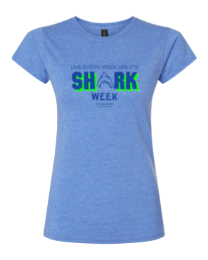 ​Stonehenge Sharks SHARK WEEK Ladies T-Shirt - White or Heather Royal