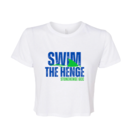 Stonehenge Sharks Custom Team Ladies Flowy Crop Tee - White - 3 Design Options