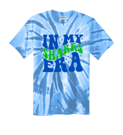 Stonehenge Sharks Custom Team Tie Dyed T-Shirt - Light Blue - Youth & Adult Sizes - 3 Design Choices