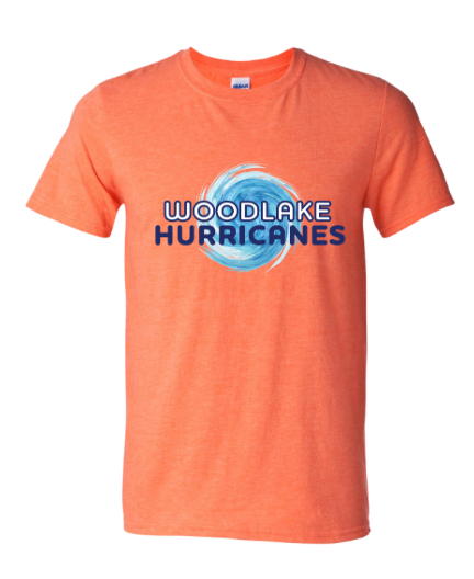 Woodlake Hurricanes Custom Adult T-Shirt - Heather Orange