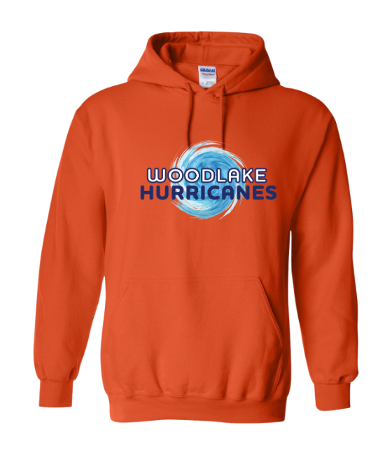 Woodlake Hurricanes Custom Team Hooded Sweatshirt - Orange