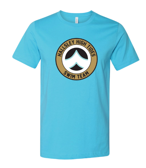​Hallsley High Tides Custom Team T-Shirt - Turquoise - 4 Design Options - Adult