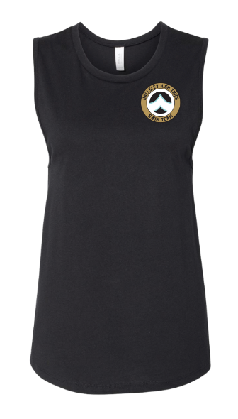 Hallsley High Tides Custom Team Ladies Muscle Tank Top - Black or White - 3 Design Options - Adult