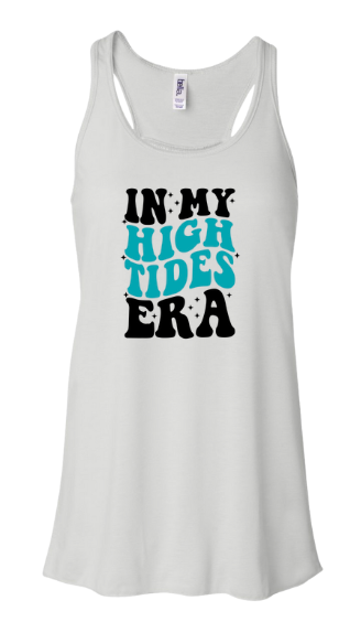 ​Hallsley High Tides Custom Team Girls & Ladies Flowy Racerback Tank   - White or Black - 3 Design Options - YOUTH & ADULT Sizing