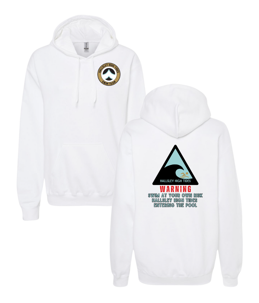 Hallsley High Tides Custom Team Hoodie Sweatshirt - White or Black - 4 Design Options - Youth & Adult Sizes