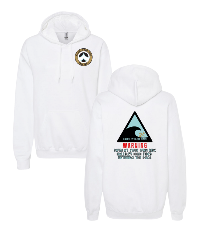 Hallsley High Tides Custom Team Hoodie Sweatshirt - White or Black - 4 Design Options - Youth & Adult Sizes