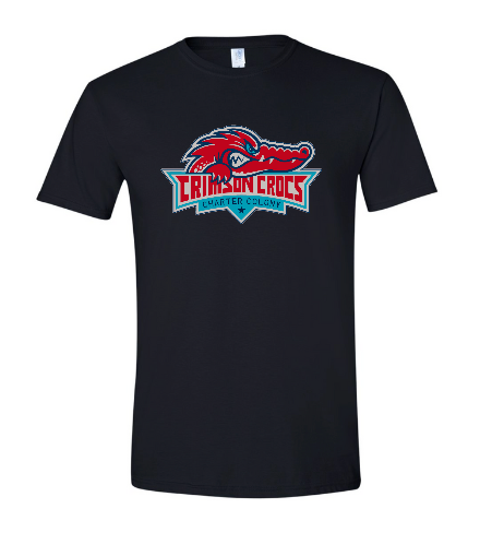 Charter Colony Crimson Crocs Team T-Shirt - White, Red, Black or Heather Red - Youth & Adult Sizes
