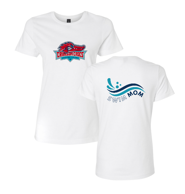 Charter Colony Crimson Crocs Ladies Team T-Shirt -  3 Design Options - White