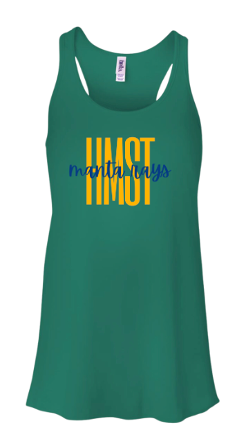 Harpers Mill Manta Rays Ladies Flowy Racerback Tank - Kelly Green - 3 Design Options