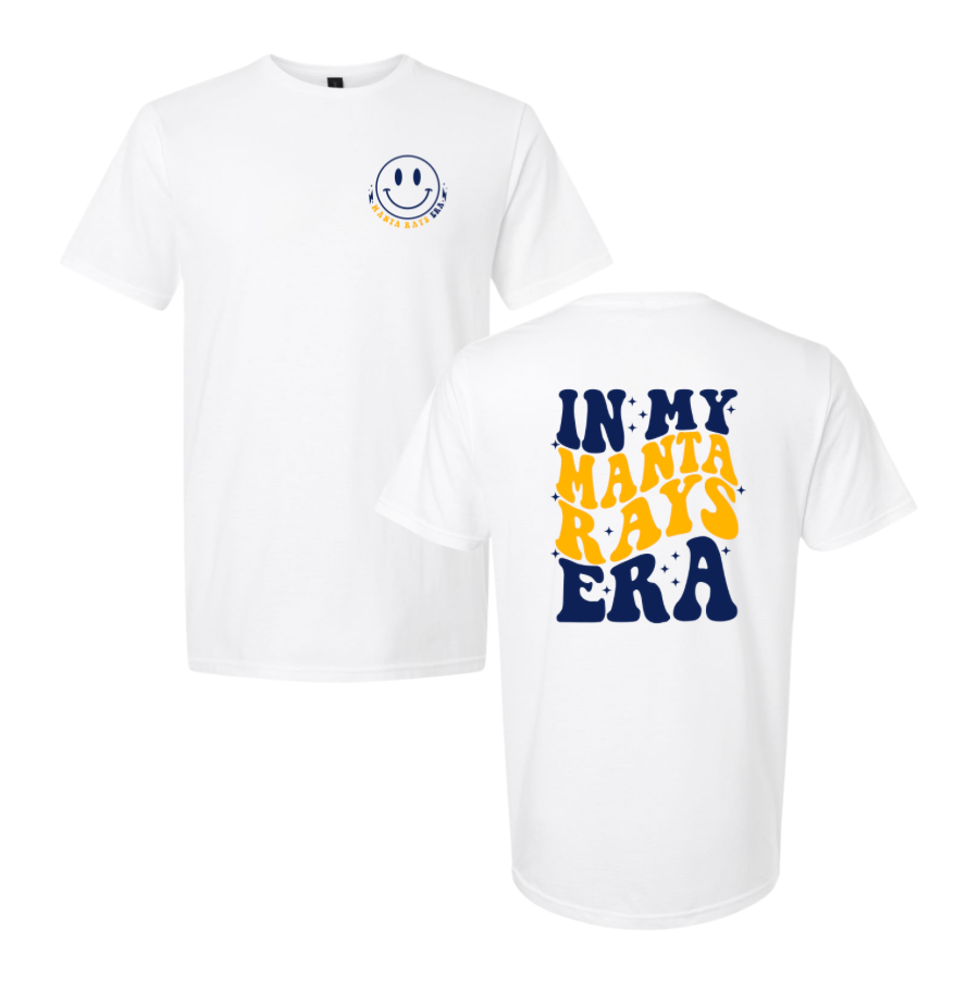 Harpers Mill Manta Rays Team T-Shirt - IN MY MANTA RAYS ERA - White or Green - Youth & Adult Sizes