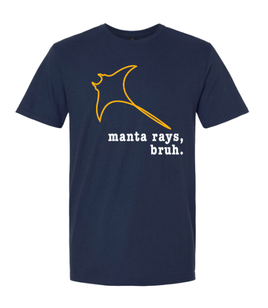 ​Harpers Mill Manta Rays Team T-Shirt - Navy - Manta Rays, Bruh - Youth & Adult Sizes - With Optional Personalization