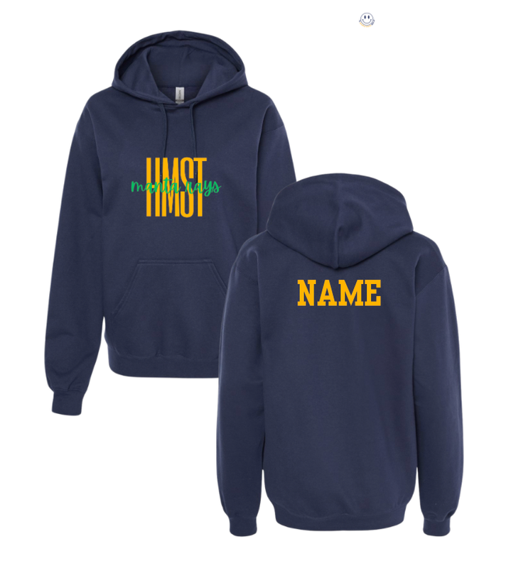 Harpers Mill Manta Rays Hoodie Sweatshirt  - HMST - Navy or White - Youth & Adult Sizes - With Optional Personalization