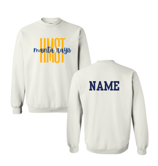 Harpers Mill Manta Rays Crew Sweatshirt - HMST - Navy or White - Youth & Adult Sizes - With Optional Personalization
