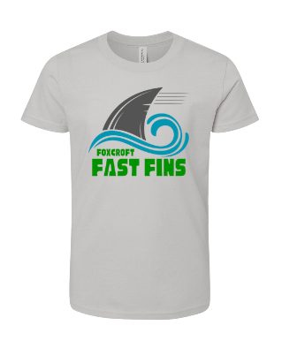 Foxcroft FAST Fins TeamT-Shirt - Storm Grey - Youth & Adult Sizes