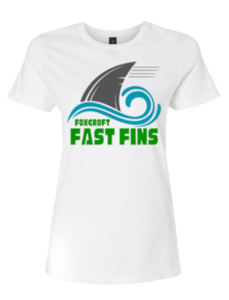 ​Foxcroft FAST Fins Team Ladies Fit T-Shirt - White, Black or Irish Green - LADIES