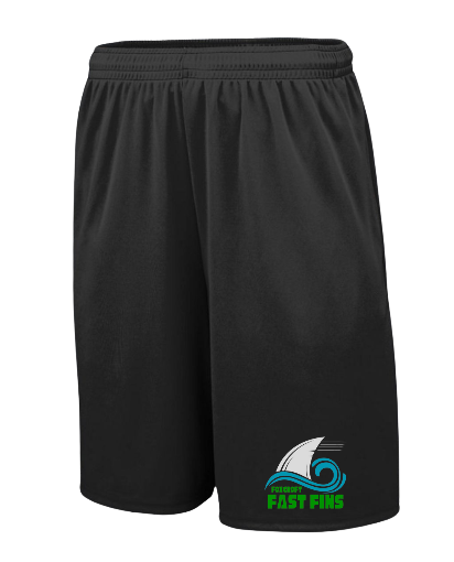 Foxcroft FAST Fins Custom Team Boys & Mens Shorts with Embroidered Logo - Black - YOUTH & ADULT Sizing