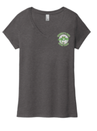 Gregorys Pond Ladies V-Neck Tee - Heathered Charcoal, Grey Frost or White - Gregorys Pond -Adult