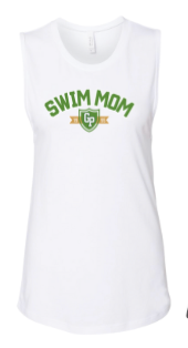 Gregorys Pond Ladies Muscle Tank Top - Dark Grey Heather, White or Athletic Grey - Swim Mom- Adult