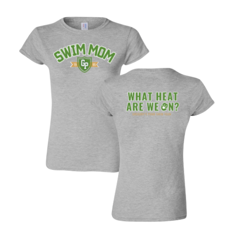 Gregorys Pond Ladies T-Shirt - Charcoal, Sport Grey, White or Dark Heather - Swim Mom -Adult
