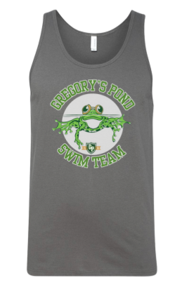 Gregorys Pond Team Unisex Jersey Tank Top - White or Asphalt - Gregory's Pond - Adult