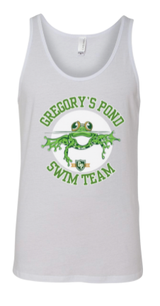 Gregorys Pond Team Unisex Jersey Tank Top - White or Asphalt - Gregory's Pond - Adult