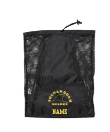 Shenandoah Sharks Embroidered Mesh Backpack- Black