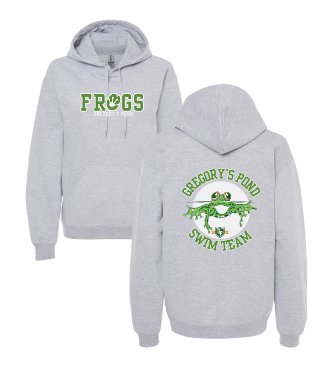 Gregorys Pond Team Hoodie Sweatshirt - White, Dark Heather or Sport Grey - Youth & Adult Sizes
