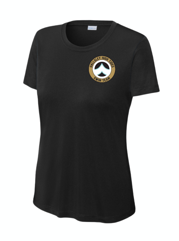 Hallsley High Tides Custom Team Ladies Moisture Wick Tee - Black or White - 4 Design Options - Adult LADIES