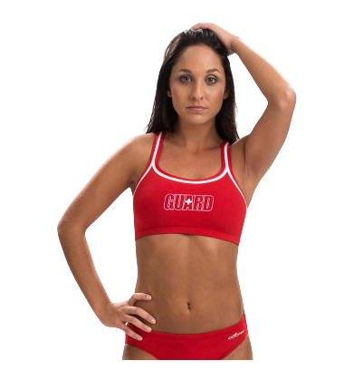 Dolfin Ladies  Bikini Top Lifeguard Swimsuit Uniform with GUARD Logo