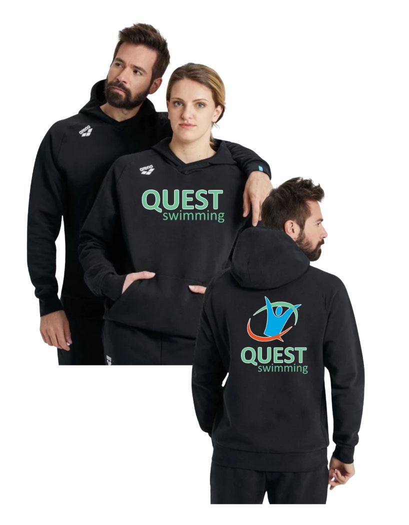 Quest Swimming Arena Team Hoodie with Logo - Black or White