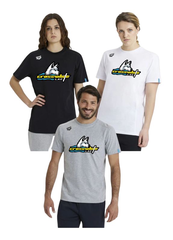 Crosswhite LAC Arena Team T-Shirt with Logo - Black, White or Grey Crosswhite LAC Arena Team T-Shirt with Logo - Black, White or Grey