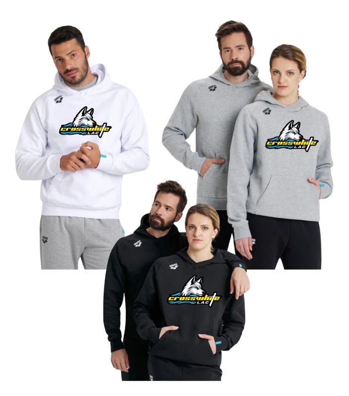 Crosswhite LAC Arena Team Hoodie with Logo - Black, White or Grey Crosswhite LAC Arena Team Hoodie with Logo - Black, White or Grey