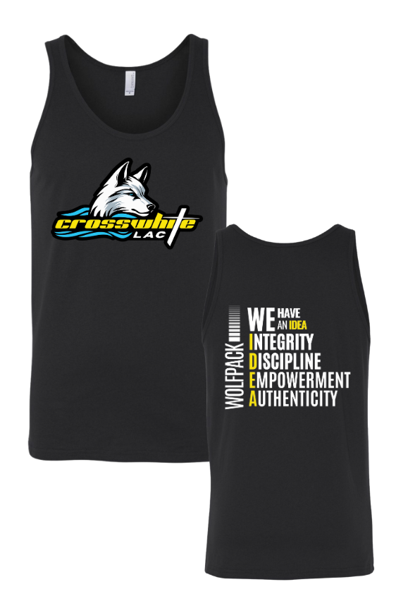 Crosswhite LAC Team UNISEX Jersey Tank Top - Black or White - Youth & Adult Sizes