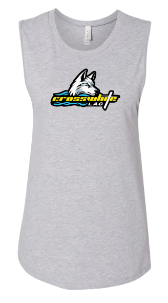 Crosswhite LAC Team Ladies MUSCLE Tank Top - Black, White or Grey - Adult Sizing Only
