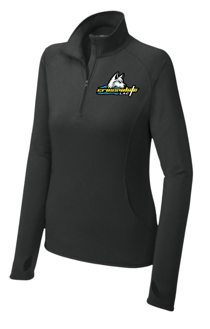 Crosswhite LAC Team Embroidered Ladies 1/4 Zip Pull Over