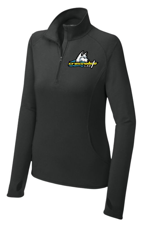 Crosswhite LAC Team Embroidered Ladies 1/4 Zip Pull Over Crosswhite LAC Team Embroidered Ladies 1/4 Zip Pull Over