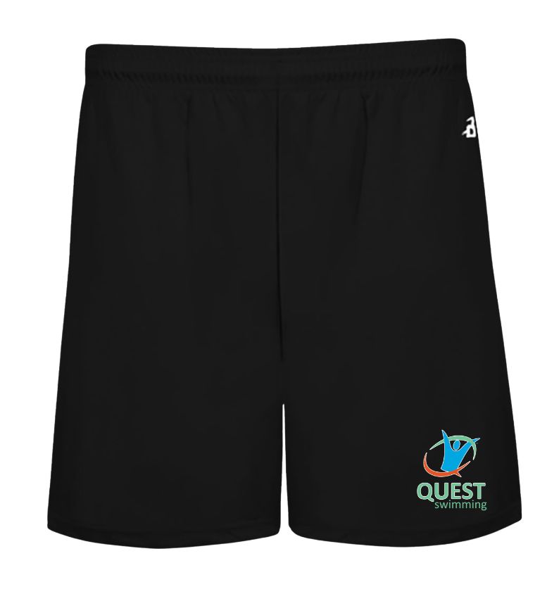 Quest Swimming Team Embroidered Boys Badger Shorts