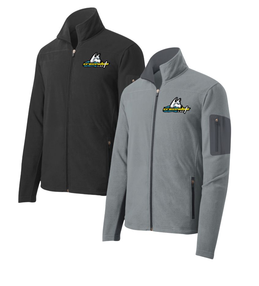 Crosswhite LAC Embroidered Mens Fleece Full Zip Jacket