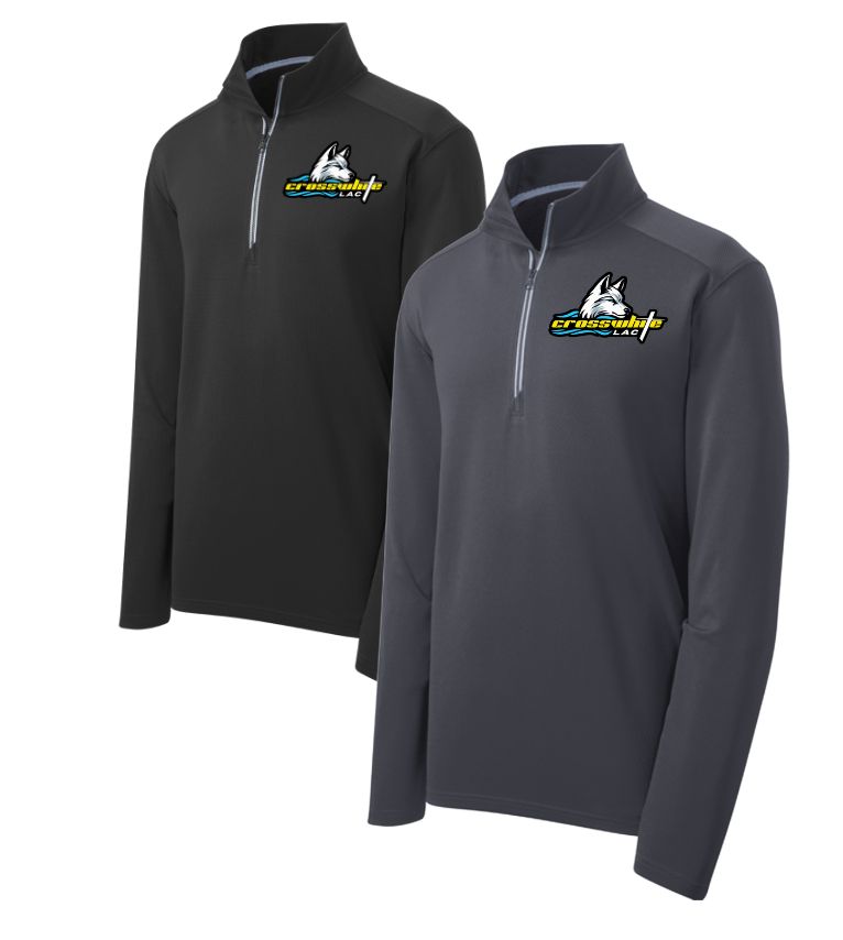 Crosswhite LAC Embroidered Mens Moisture Wicking 1/4 Zip Pull Over