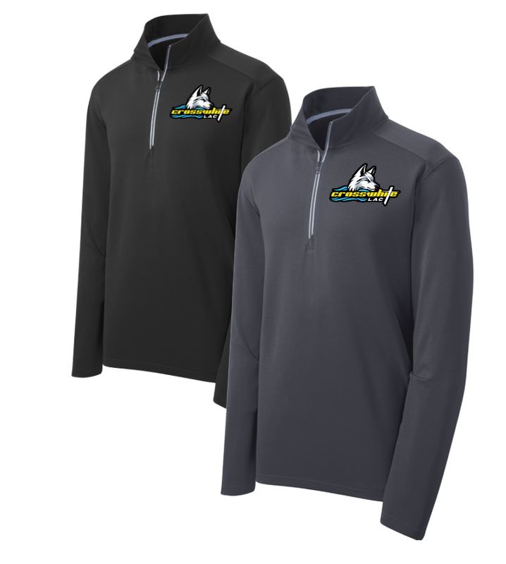 Crosswhite LAC Embroidered Mens Moisture Wicking 1/4 Zip Pull Over Crosswhite LAC Embroidered Mens Moisture Wicking 1/4 Zip Pull Over