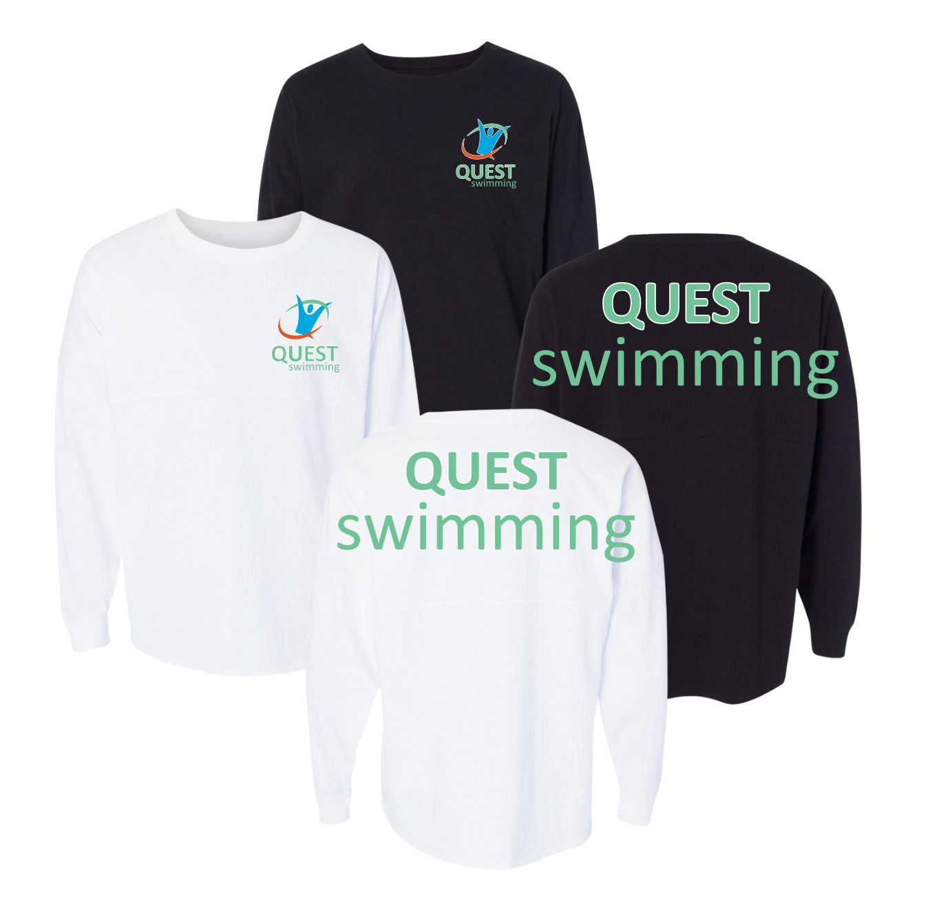 Quest Swimming Meet Day Spirit Jersey - White or Black